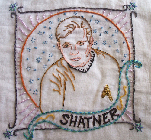 Embroidered Portrait of Captain Kirk