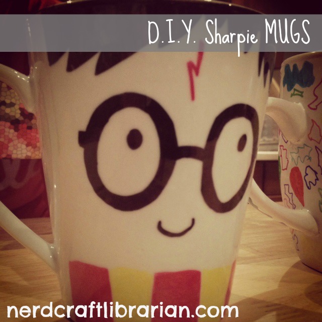 DIY Sharpie-decorated mugs