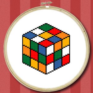 Rubik's Cube Cross Stitch