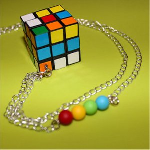 Working Rubik's Cube Necklace