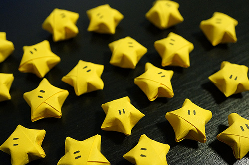 Tiny Origami Nintendo Stars