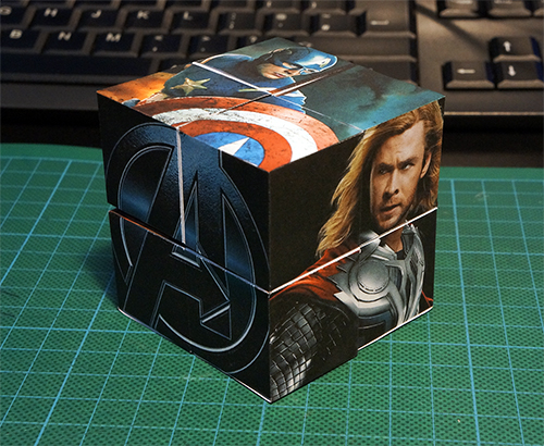 Avengers Papercraft Magic Puzzle Cube