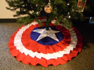 Captain America tree skirt