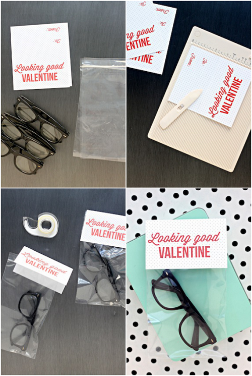 Valentines Day Glasses collage