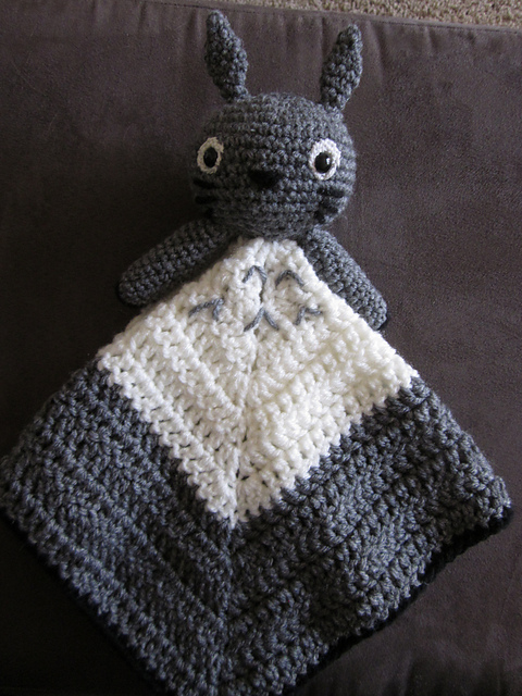 Crochet Totoro lovey by Katie Stevens