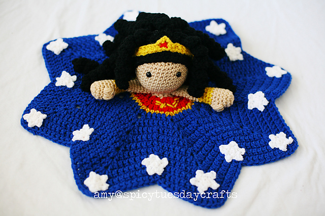 Wonder Woman blanket buddy by Amy Anderson