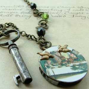 Mad Hatter's Tea Party Steampunk Necklace