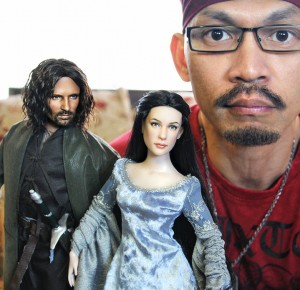 Aragorn & Arwen dolls with creator Noel Cruz