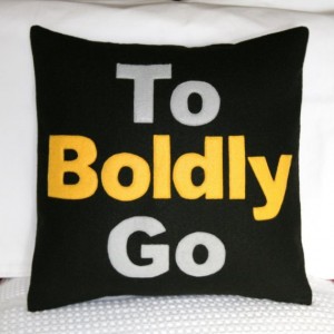 Boldly Go - Star Trek pillow