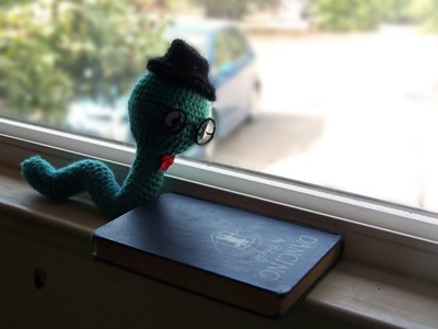 Crocheted Bookworm