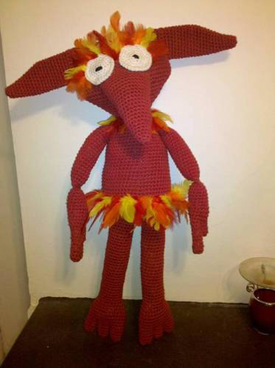 Crocheted Firey from Labyrinth