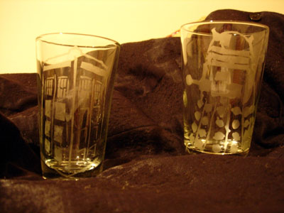 Dr. Who Etched Glasses