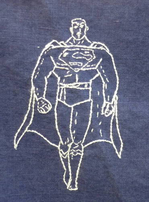Superman Embroidered Napkin