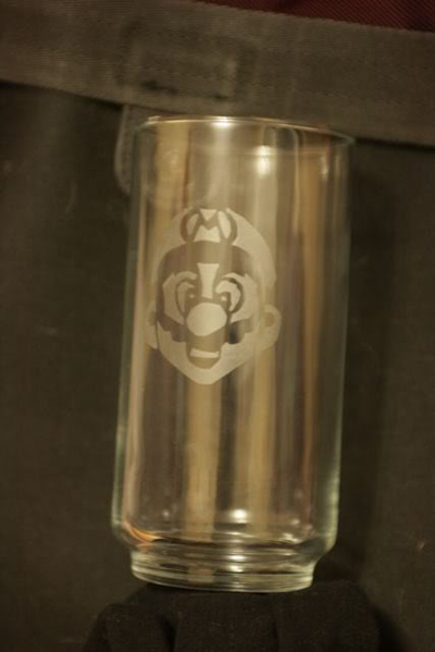 Etched Mario Glasses
