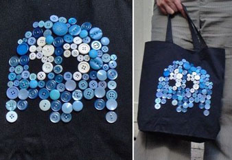 Cradle terrace before Pac-Man Week: Inky Button Bag – Geek Crafts