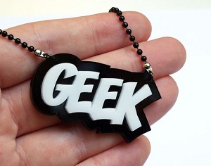 Geek text necklace