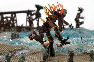 Last March of the Ents lego project - Ent aflame