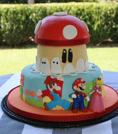 Wedding Cake Images on Both Cakes Are Super Super Mario And Surely Tasty  Too