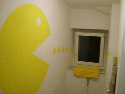 Pac-Man Bathroom Walls