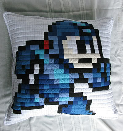 Quilted Megaman Pillow