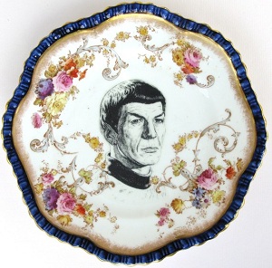 Mr Spock Altered Art Plate