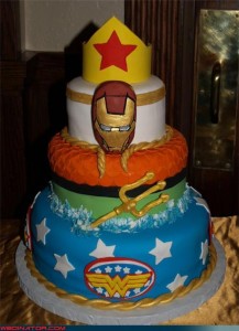 Comic Book hero wedding cake