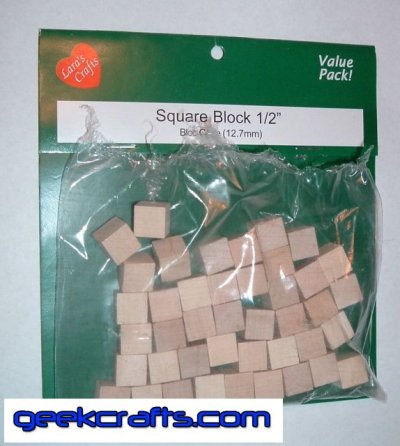 Wooden craft blocks for Tetris refrigerator magnets