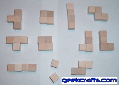 Tetris fridge magnet shapes