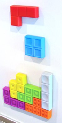 Thinkgeek store-bought plastic Tetris magnets