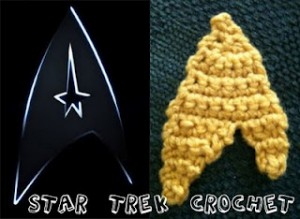 Star Trek crochet Starfleet insignia