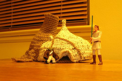 Crocheted Yoda Hut