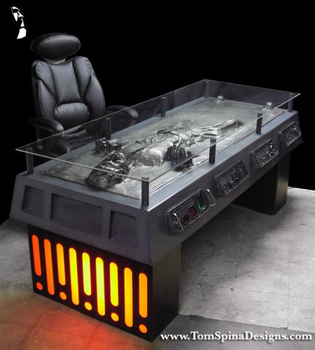 Han Solo in carbonite desk